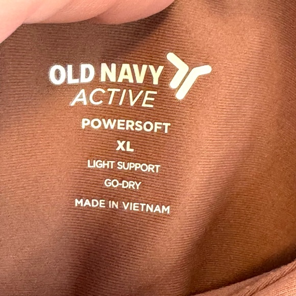 Old Navy Active Powersoft Brown Women's Crop Top Tank Top Size XL - Picture 4 of 5